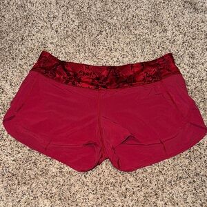 Lululemon Athletica Red Athletic Shorts
